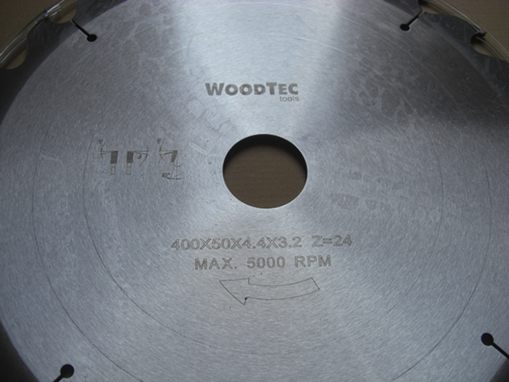 Пила дисковая Ø400 х 50 х 4,4/3,2 Z24 WZ WoodTec