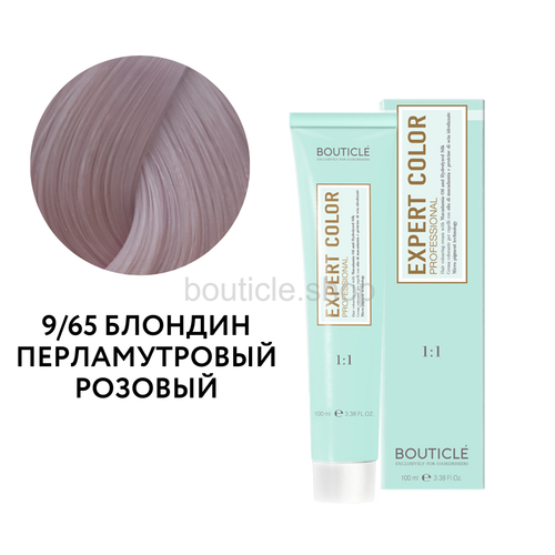 Bouticle Expert Color Hair Color Cream Профессиональный перманентный крем-краситель для волос цвет 9.65 блондин перламутрово-розовый, 100 мл