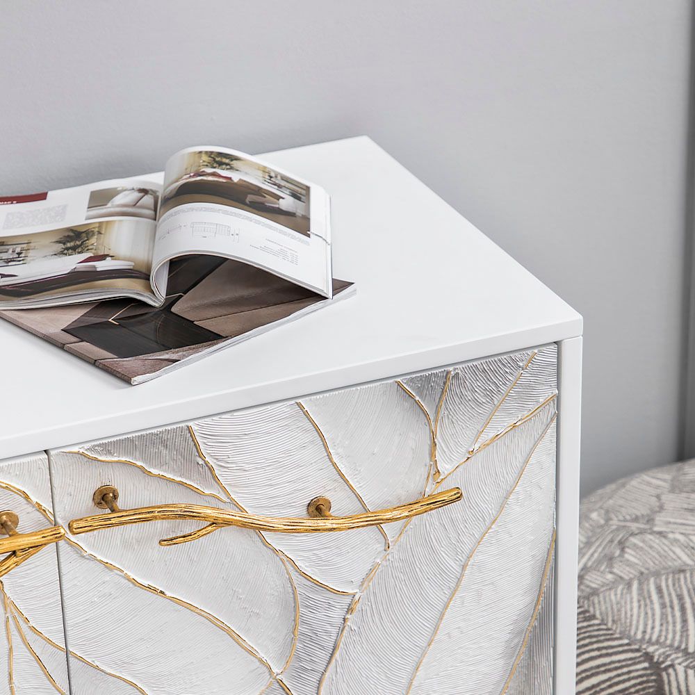 Комод Арт Стайл с 2 полками Айс Амбер