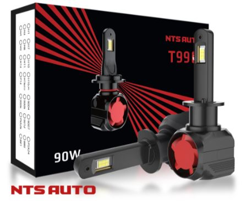 Автолампа LED  24V Н 4 к-т NTS (вентилятор) T99 45W  6300K 4800Lm  (T99-H4)