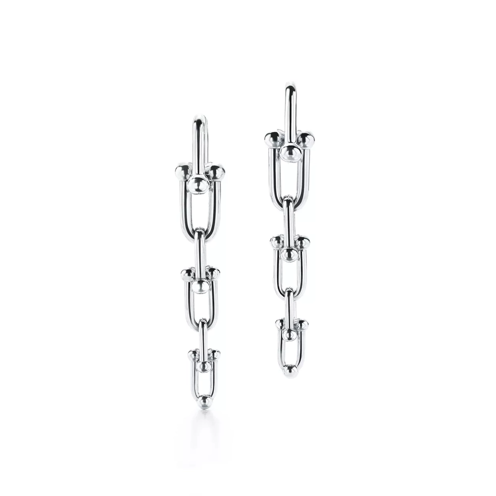 Серьги цепочки из серебра 925, Tiffany 💠Hard Wear