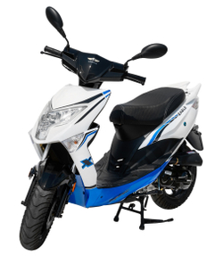Скутер Regulmoto EAGLE 50 (колёса R12) Белый/синий