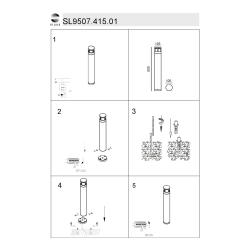 SL9507.415.01 Светильник уличный наземный ST-Luce Черный LED 1*5W 4000K