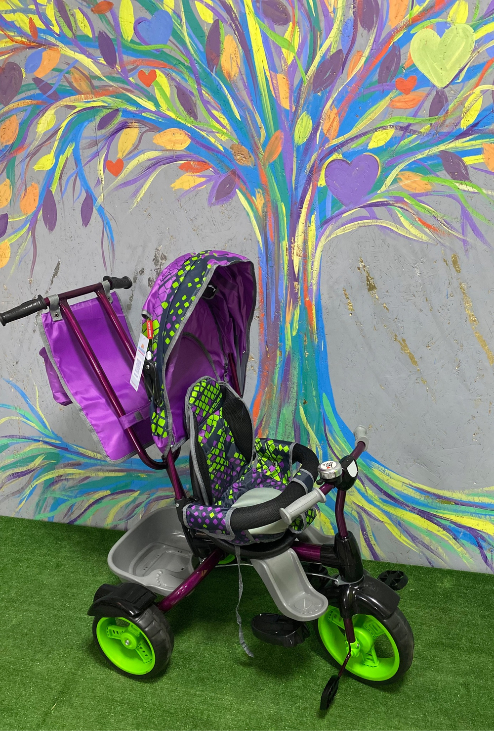 Велосипед детский 3-х колесный принт спортивный амарантовый арт. ВД5/3S Nika