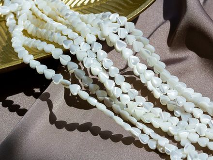 Бусины из перламутра "Сердце" 8,3мм