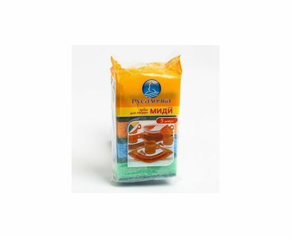 Губки для посуды РУСАЛОЧКА МИДИ 5 шт.