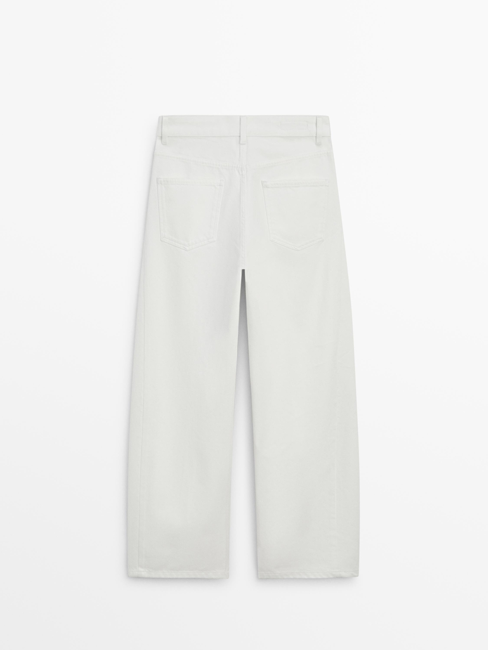 Massimo Dutti Джинсы свободного кроя со средней посадкой, белый