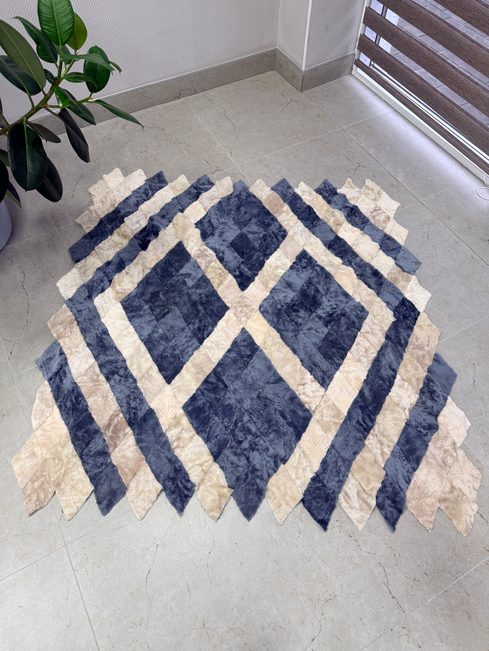 Меховой Коврик прикроватный накидка на кресло из овчины