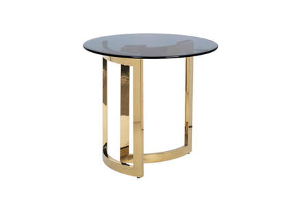 Стол журнальный Garda Decor Garda Decor темн.стекло, золото d60*55 см