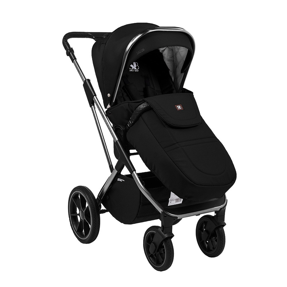 Коляска 4 в 1 Sweet Baby Rocco + автокресло Elegante Plus с базой i-Size ISOFIX DK780 Black