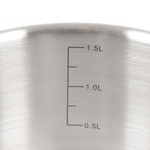 Кастрюля нерж, 1.8 л, с крыш, крышка стекло, Daniks, Бонн, GS-01319-16CA, индукц