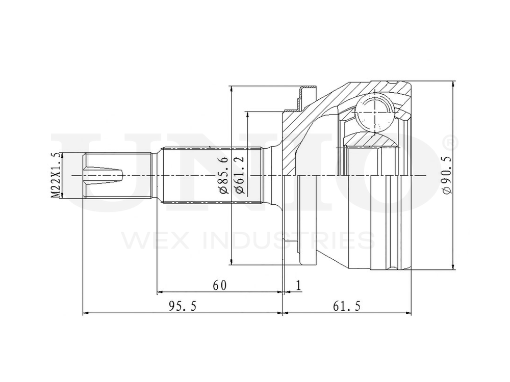 ШРУС внешний UNIO CVJ-20243