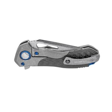 Складной нож Marfione Custom Protocol Carbon Stonewash c клинком из стали CTS-204P, рукоять титан / карбон