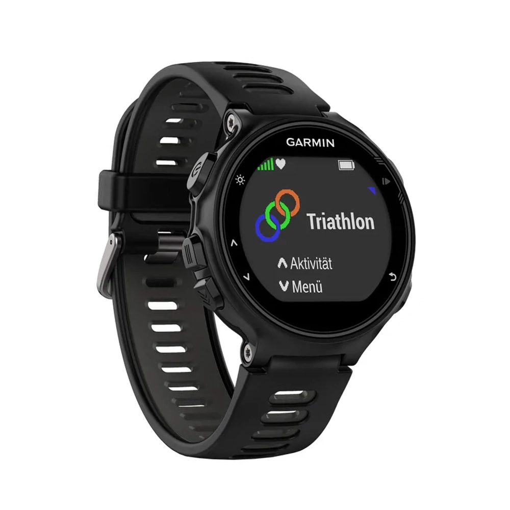 Мультиспортивные часы Garmin Forerunner 735XT, HRM-Tri-Swim, черно-серые, 010-01614-09