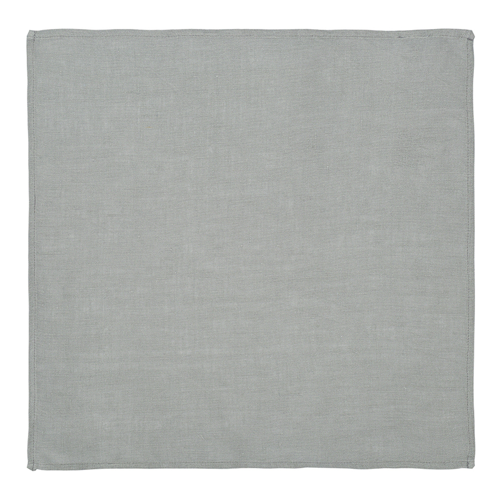 Салфетка сервировочная из стираного льна серого цвета из коллекции essential, 45х45 см