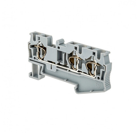 Клемма пружинная трехпроводная, 4 мм2, серая MTS-TO4 арт:88311