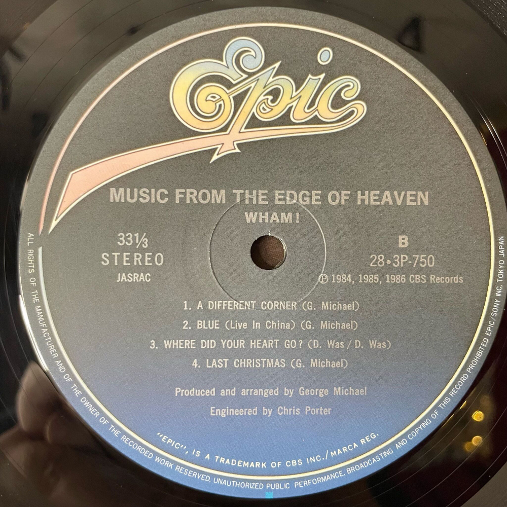 Винтажная виниловая пластинка LP George Michael Wham Music From The Edge Of Heaven (Japan 1986) (Obi) Last Christmas