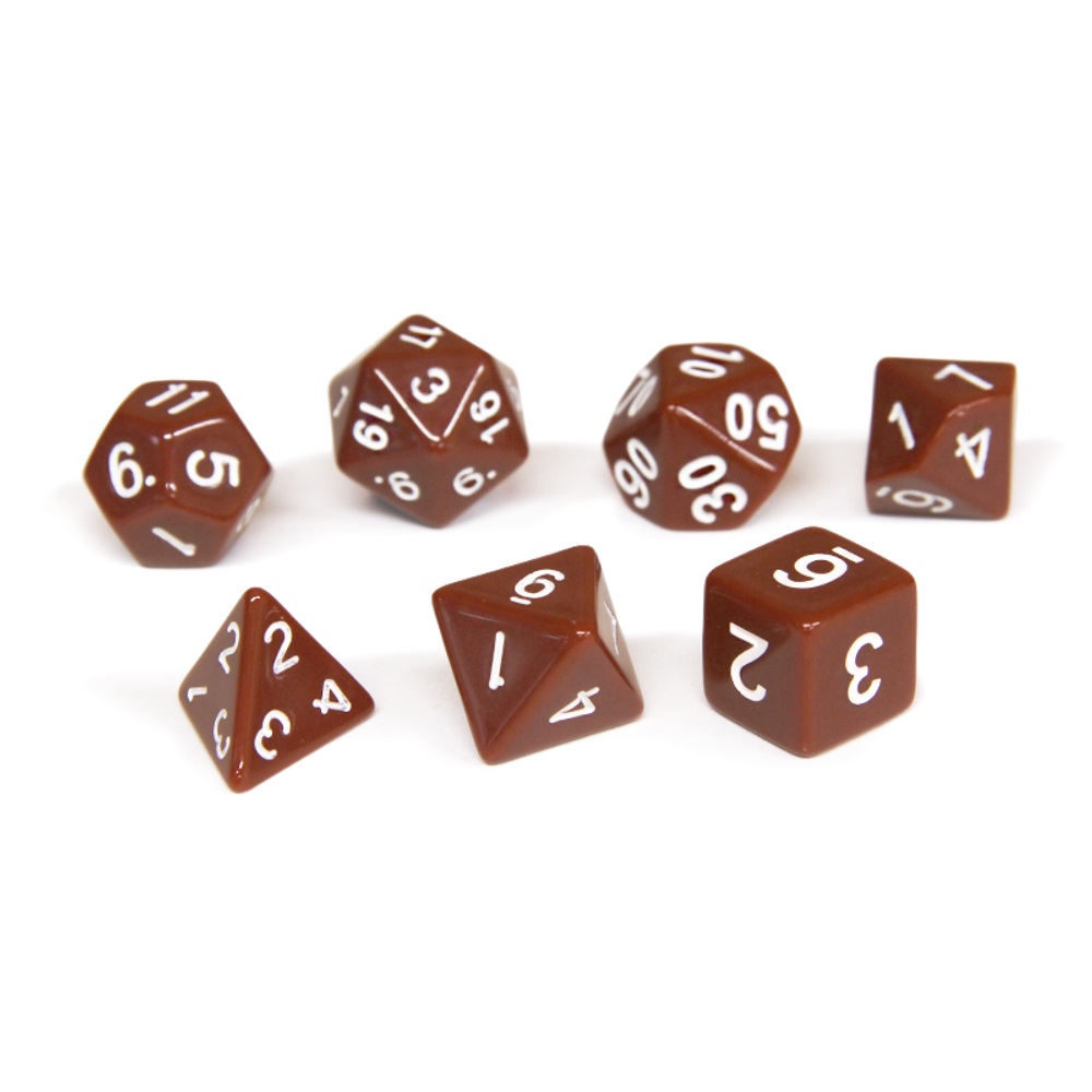 Набор разногранных коричневых кубиков