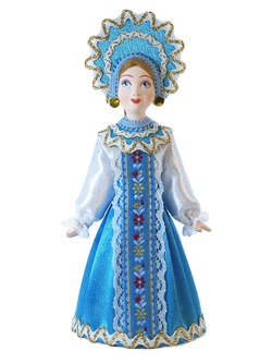 Кукла фарфоровая Ульяна в русском девичьем костюме
