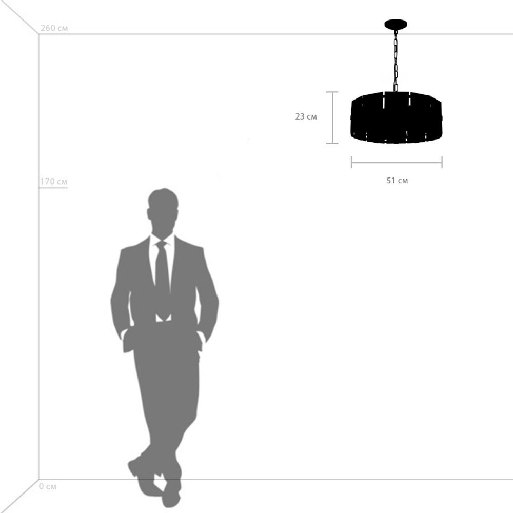 713267 Люстра NOVARA 6x40W E14 ЧЕРНЫЙ МАТОВЫЙ