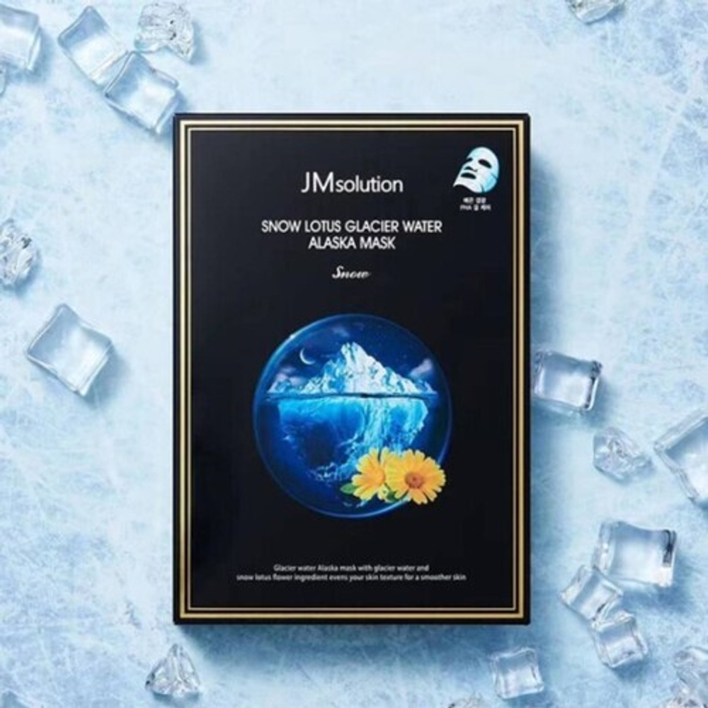 JMsolution Маска тканевая с лотосом и ледниковыми водами аляски, 30 мл