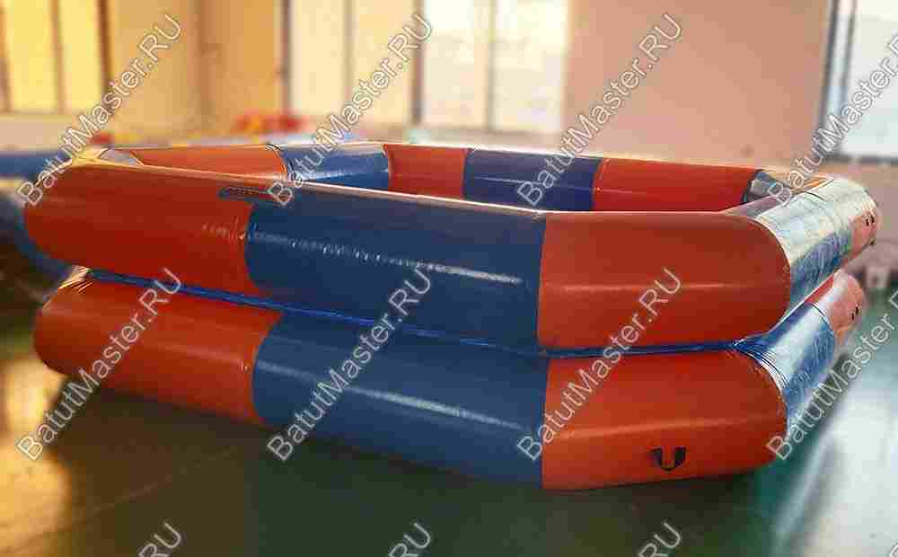 Квадратный надувной бассейн "Зебра" 4*4*1 м