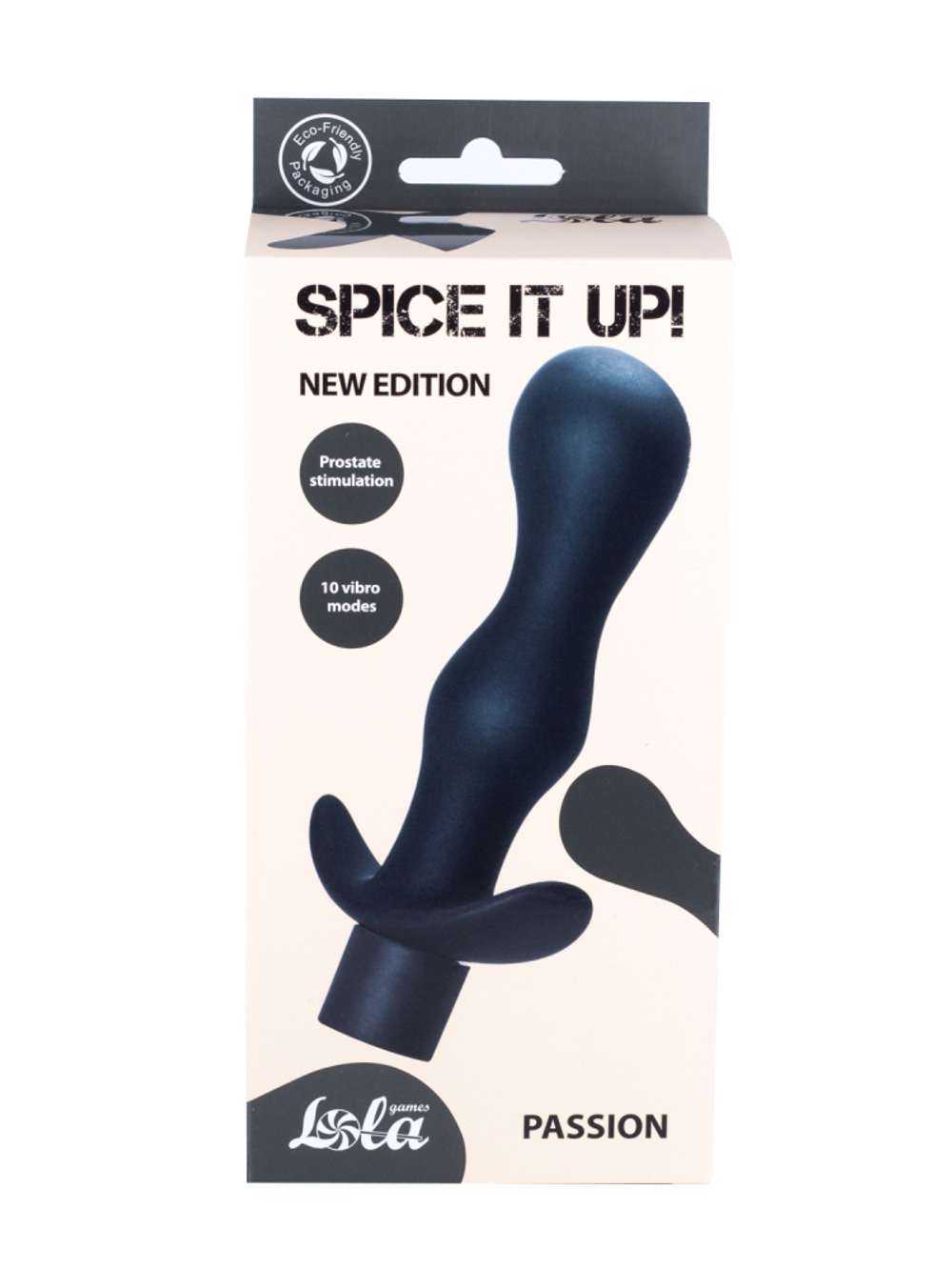 Анальная пробка с вибрацией Spice it up Passion Black - 14 см.