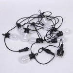 Гирлянда для улицы НИТЬ «Алмазная россыпь» 5 м 10 ламп LED (4*5 см), черный провод, авторежим,IP-65, Теплый белый (возможность соединения)