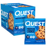 Quest Nutrition, протеиновое печенье, с шоколадной крошкой, 12 шт. по 59 г (2,08 унции)