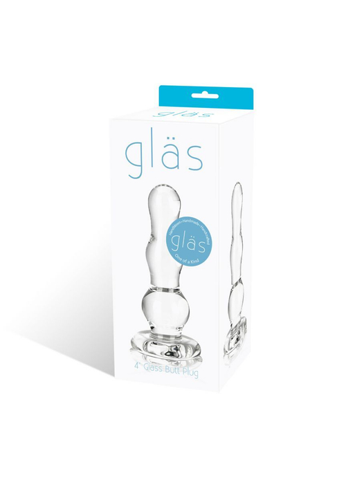 Анальный стимулятор-елочка из прозрачного стекла - 10 см.