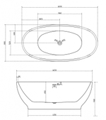 Акриловая ванна ABBER AB9207MB черная матовая