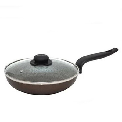 Сковорода глубокая 24см «Merletto» со стеклянной крышкой JMr-124-11