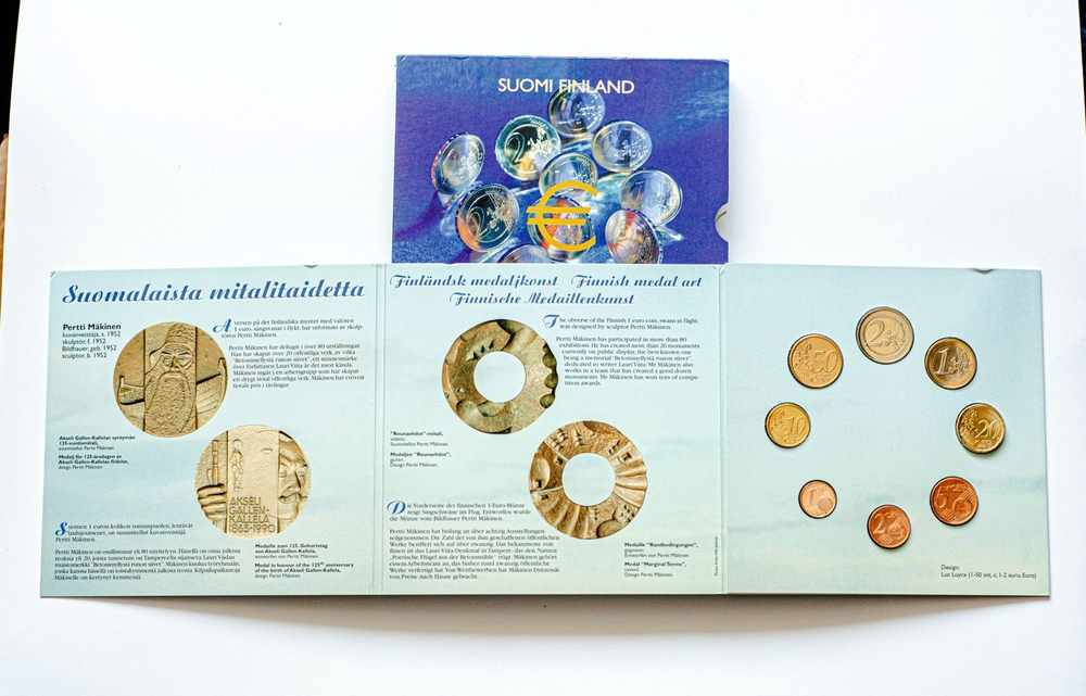 Finland Original Triple Year Set 1999, 2000, 2001 – Brilliant Uncirculated Coins