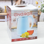 Чайник электрический 1,8л ENERGY E-261 диск, двойной корпус, голубой