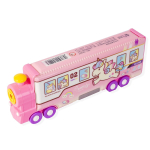 Пенал 2 отделения Alingar, форма - поезд, пластик, точилка, на магните, 70 х 240 мм, "Единорог", розовый (единорожки в поезде)