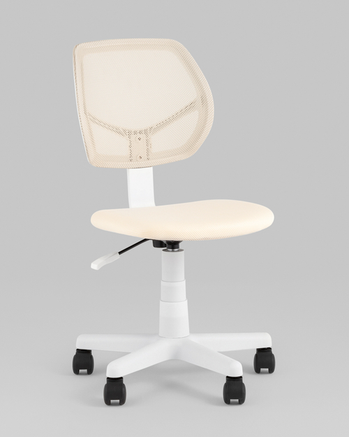 Кресло компьютерное детское ЛОЛО бежевый пластик белый