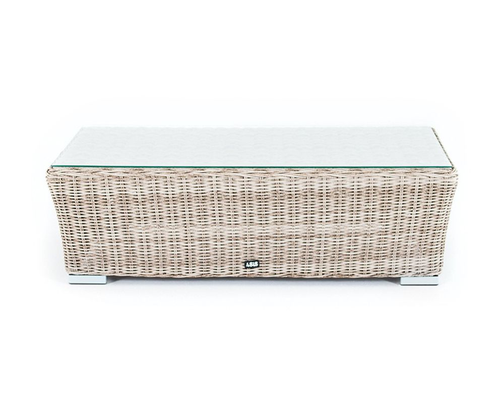 "Капучино" журнальный столик из искусственного ротанга, цвет бежевый