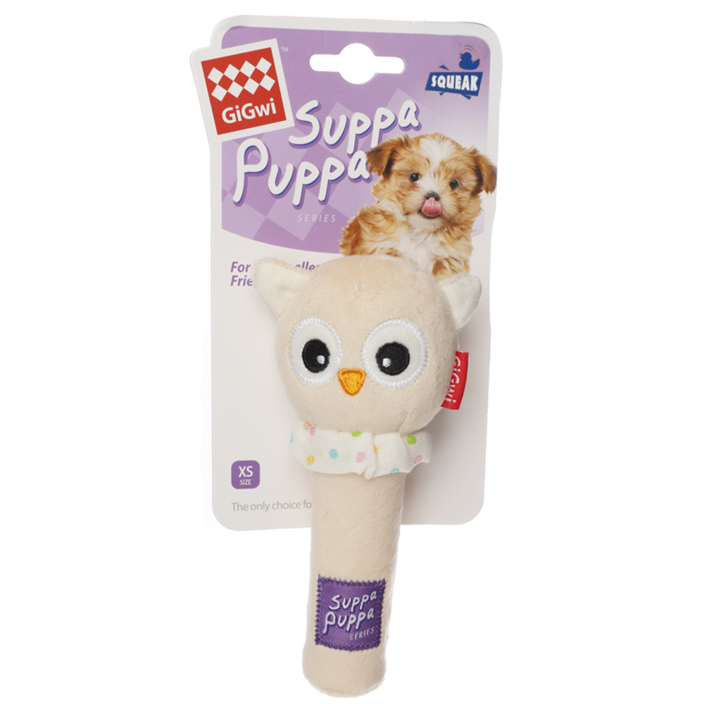 85032 Игрушка для маленьких собак сова с пищалкой 15 см, серия suppa puppa, gigwi