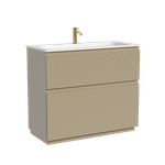 Тумба напольная SANCOS Folk Floor 995х445х850, c двумя ящиками оснащенными доводчиками, Капучино, арт.FL100FCP