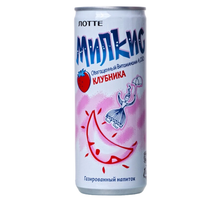 Газированный напиток Lotte Milkis Клубника 250 мл, 3 шт