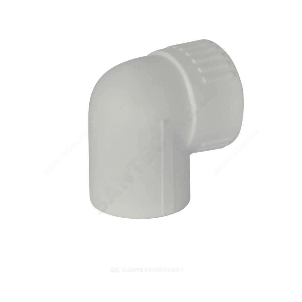 Угольник PP-R комбинированный белый Дн 20х3/4"х90гр ВР ZFPCL