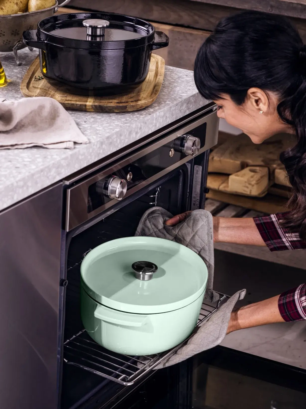 KitchenAid Чугунный кастрюля 26 см 5,2 л фисташковый