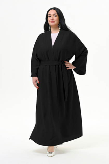 Кардиган-кимоно длиною в пол, чёрный