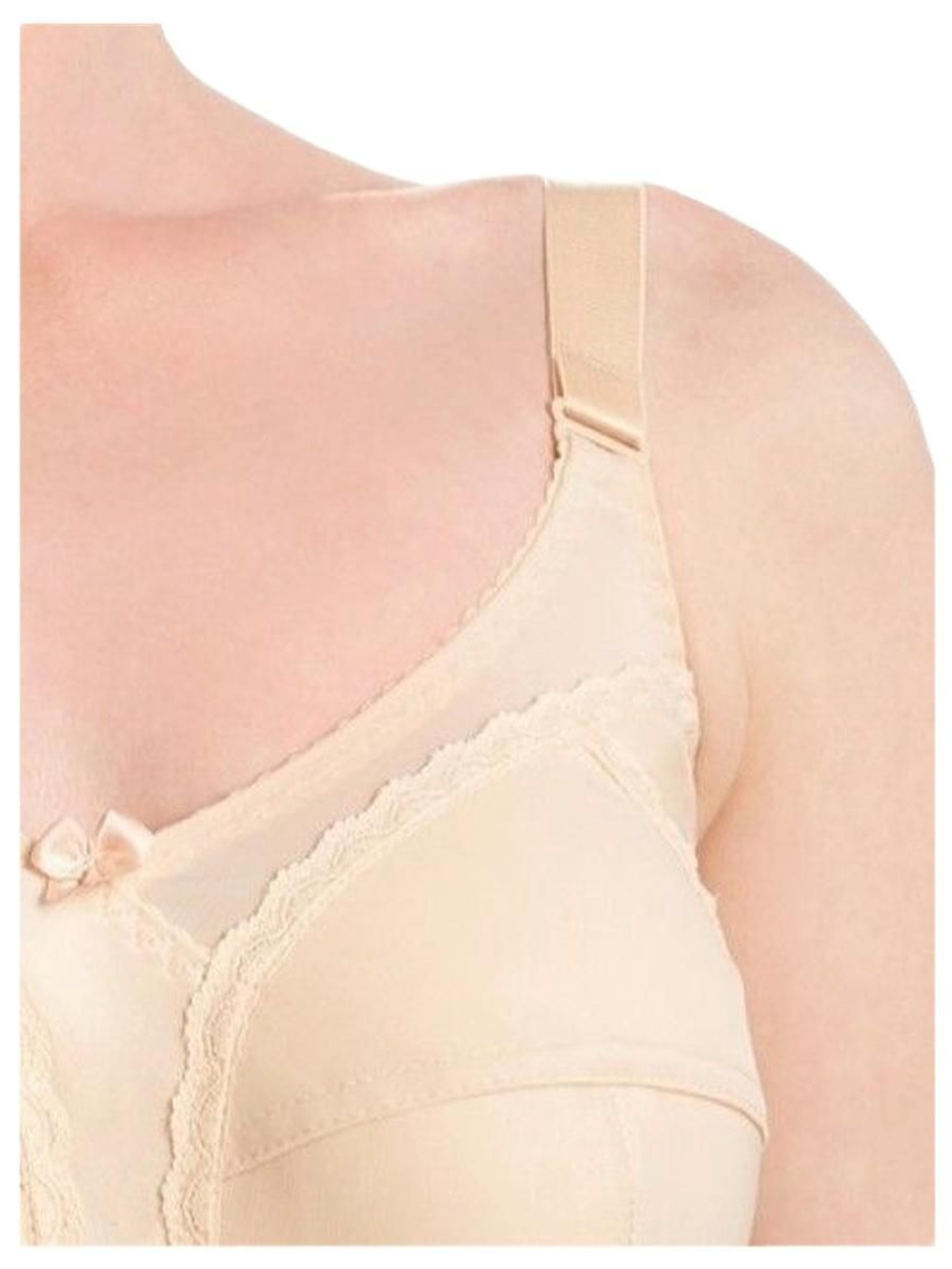 Бюстгальтер БОЛЬШИХ РАЗМЕРОВ для фиксации экзопротезов молочной железы 90G бежевый