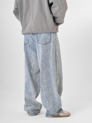 Голубые фактурные джинсы CITY