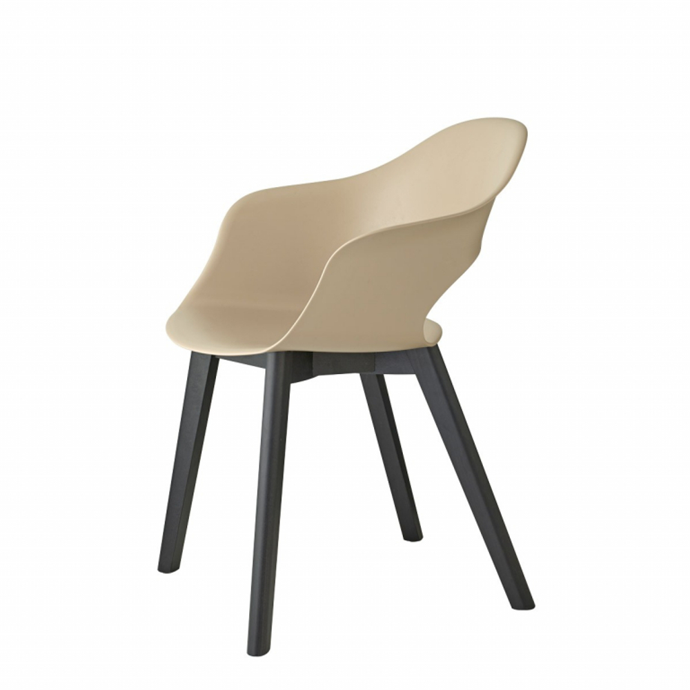 Кресло пластиковое Scab Design Natural Lady B, черный бук, тортора