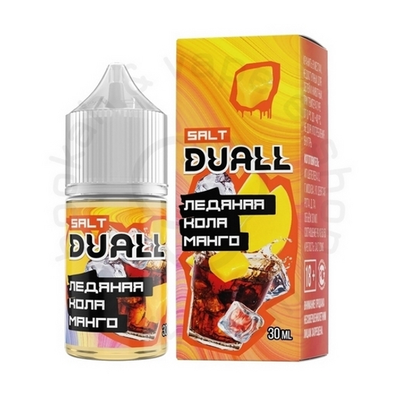 Безникотиновая жидкость для ЭСДН DUALL ZERO с ароматом ледяной колы и манго, 28мл, 0мг/см3 (M)