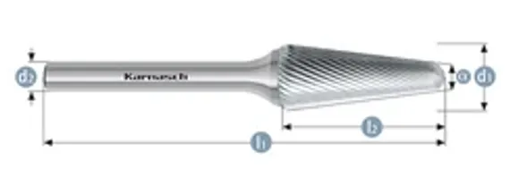 Борфреза твердосплавная Karnasch форма S (диск), 10х1,6х3х34 мм, HP-2, покрытие Blue-Tec, арт. 11.6011-005
