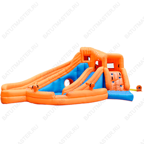 Батут для детей на дачу "Оранжевая долина" 6,65*5,4*3 м