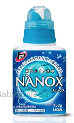 Lion"Top NANOX" Супер концентрированное жидкое средство для стирки сильнозагрязненного белья,400 мл.